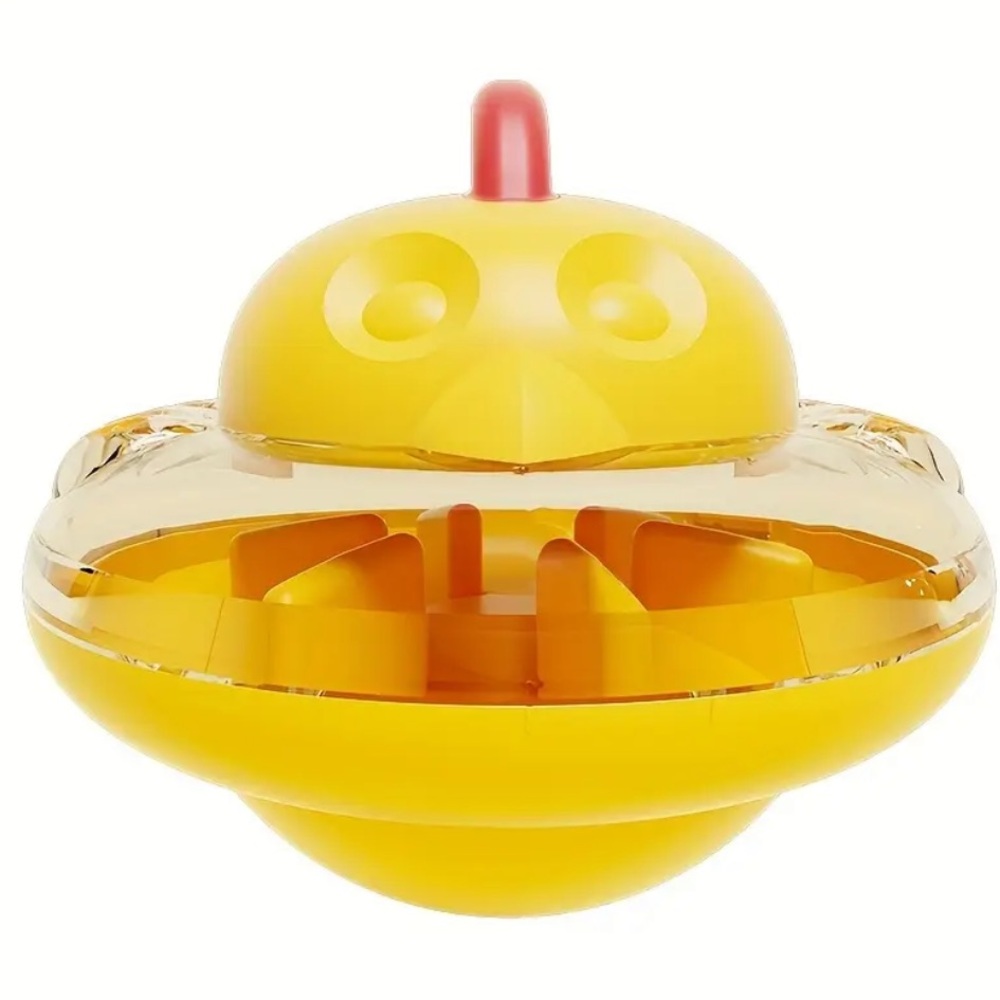 Slow Feed 🪢 NIB Yellow Chicken Shape Pet Feeder Toy - Picture 6 of 7